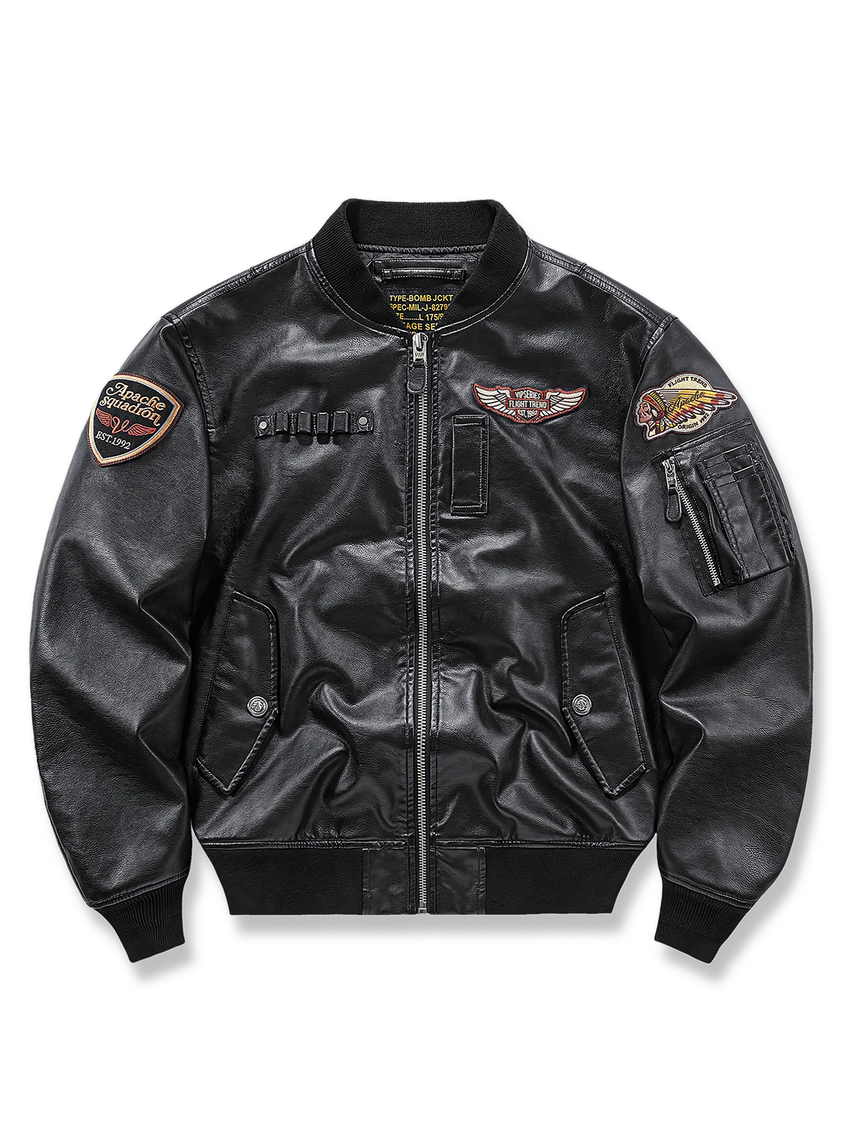 MA-1レザーフライトジャケット「Indian Apache Eagle・Warrior」