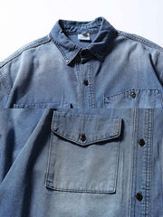 フラップポケットとヴィンテージ加工のディテール