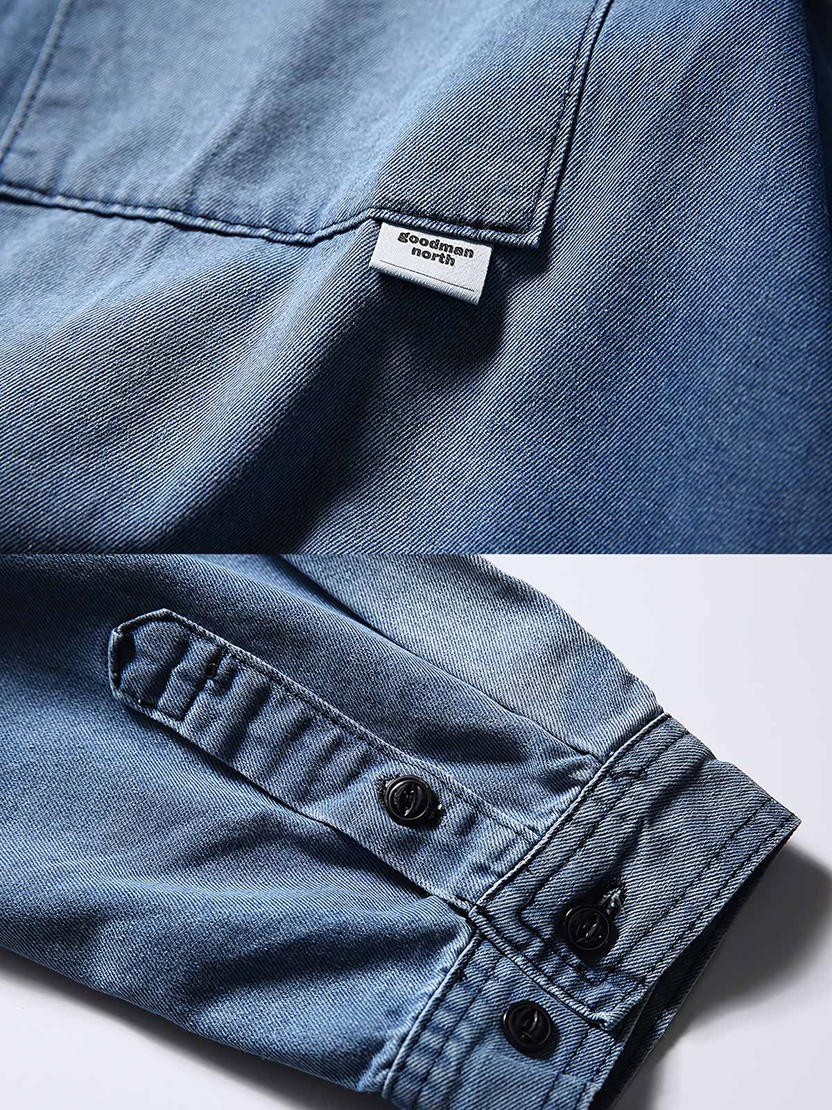 フラップポケットとヴィンテージ加工のディテール