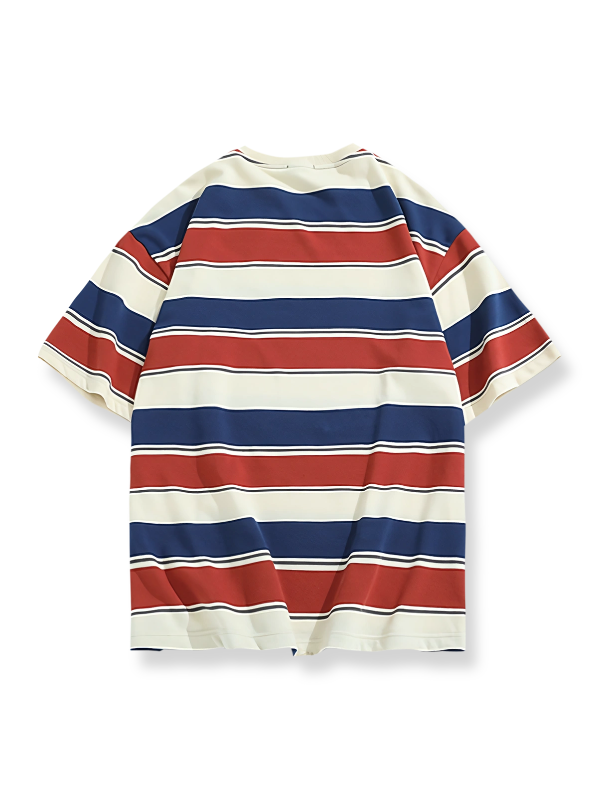 ストライプクルーネック半袖Tシャツの正面画像