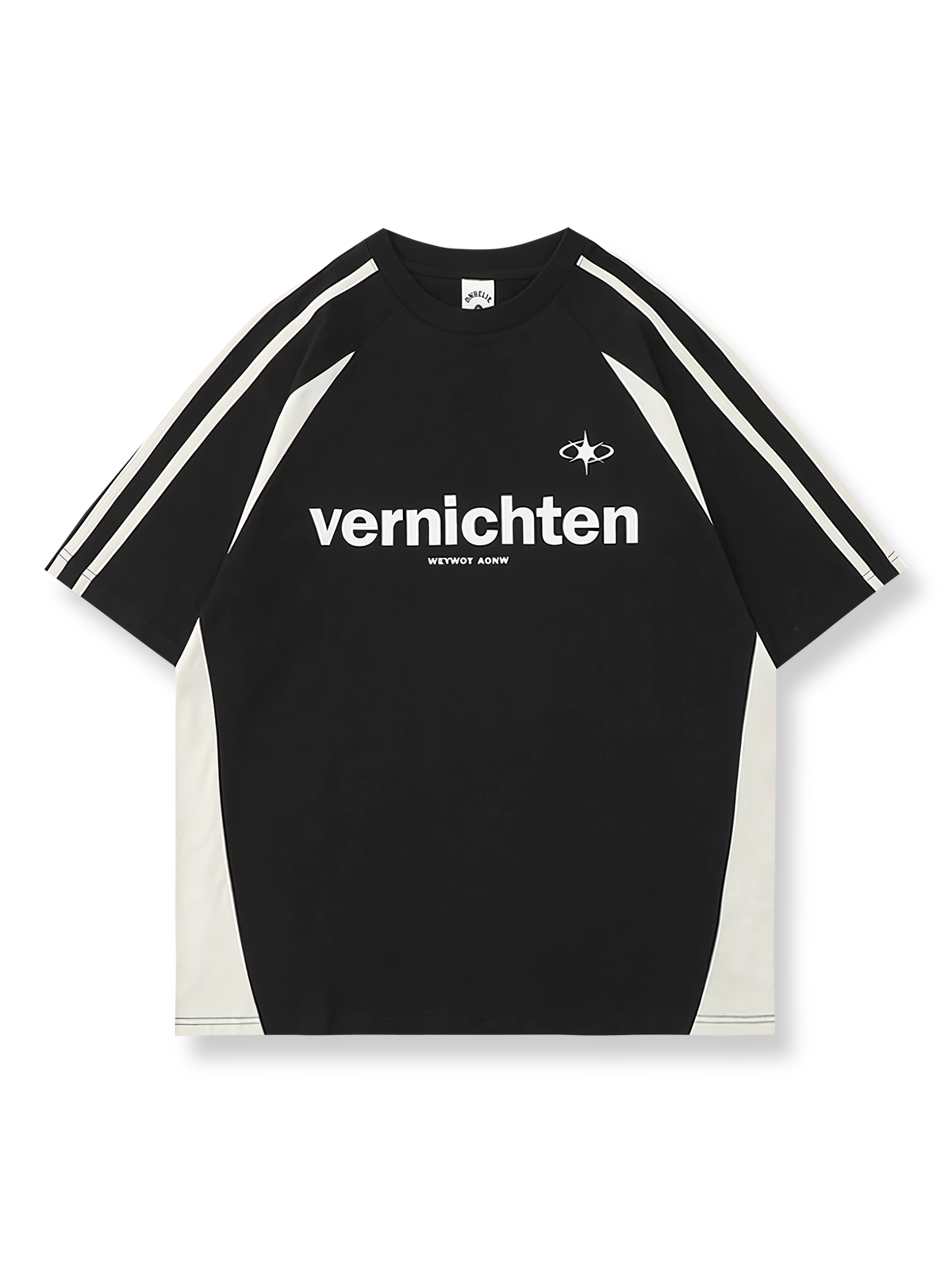 アメリカンヴィンテージ風の配色レーサースタイルTシャツ全体図