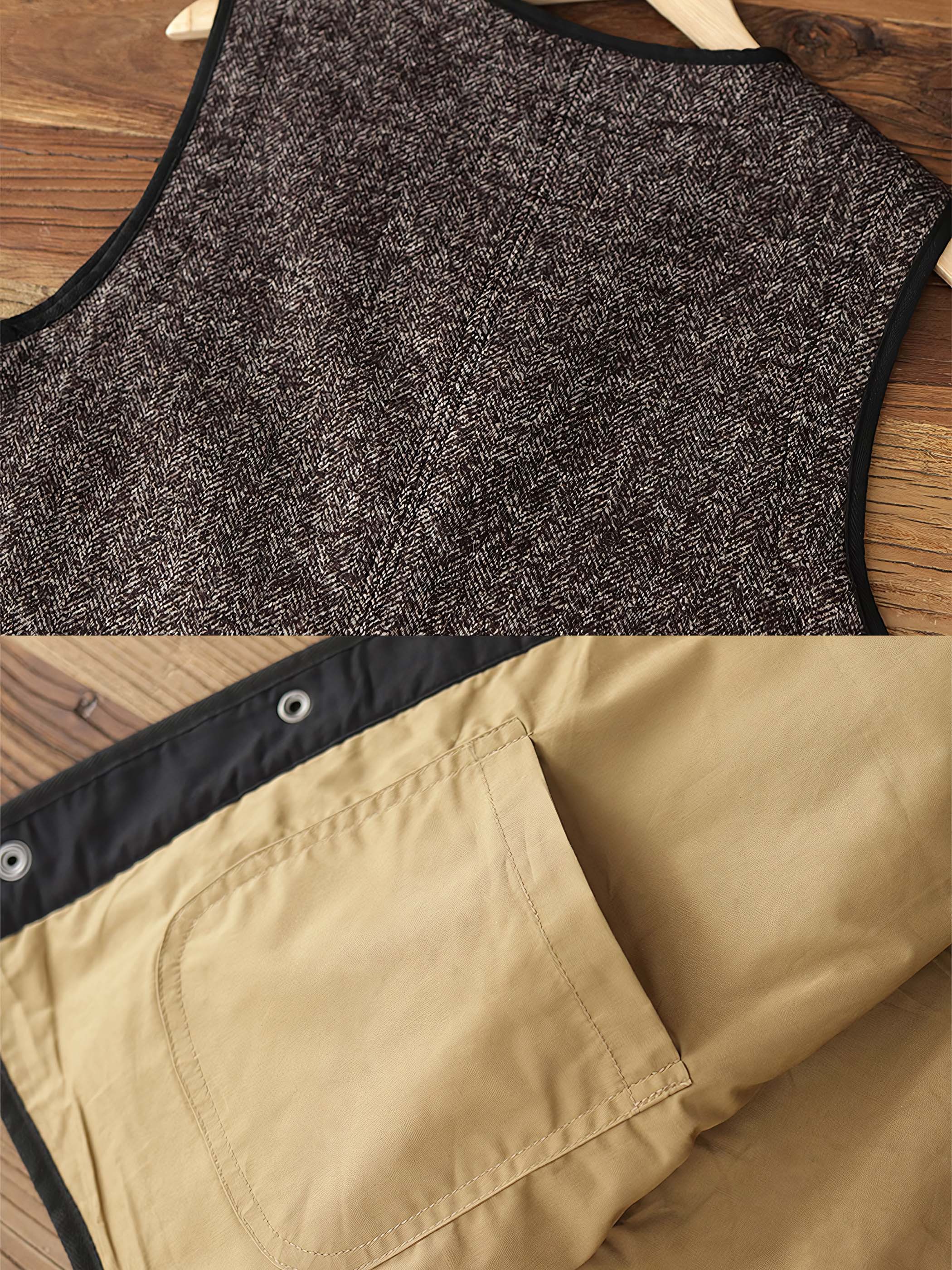 ノーカラー ツイード ベスト-PESSOA CLUB