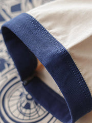 バイクプリント 丸襟 Tシャツ