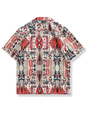 キューバカラー 赤色 アロハシャツ