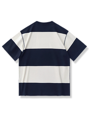 太ボーダー コットンTシャツ