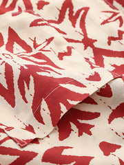 赤い フラワー柄 アロハシャツ