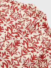 赤い フラワー柄 アロハシャツ