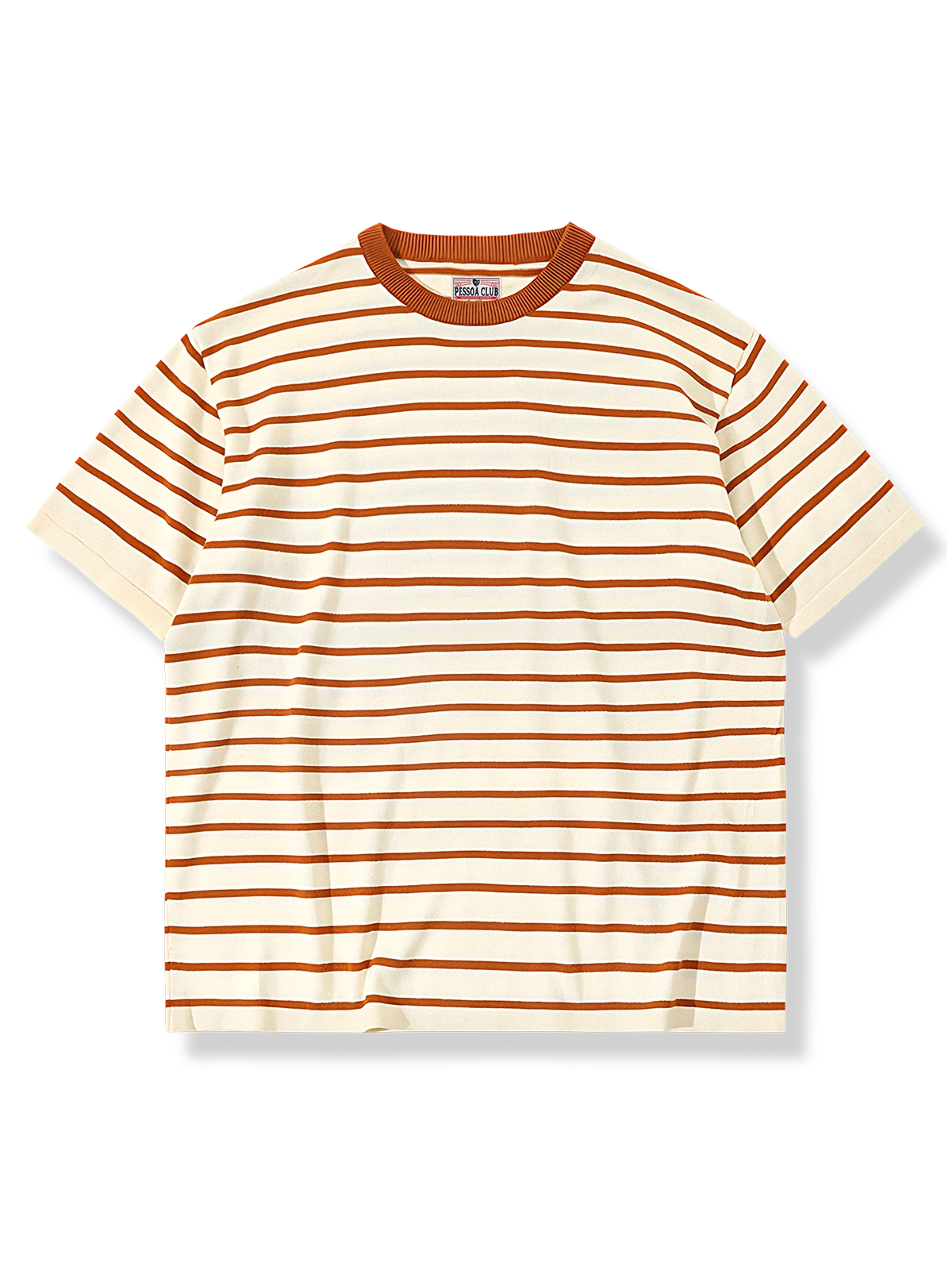 オレンジと白ストライプ 半袖Ｔシャツ