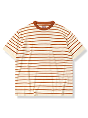 オレンジと白ストライプ 半袖Ｔシャツ