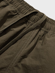 ブラウン ポリエステル ショートパンツ