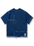 抜染 ペイズリー柄 ポケット藍染Tシャツ