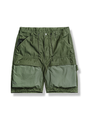 マルチポケット 異素材 切り替え ショートパンツ