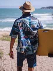 ブルーサーフィンプリント アロハシャツ