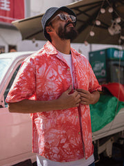 ピンクパームツリー　アロハシャツ