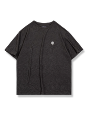 凹凸模様 トラプリント 半袖Tシャツ