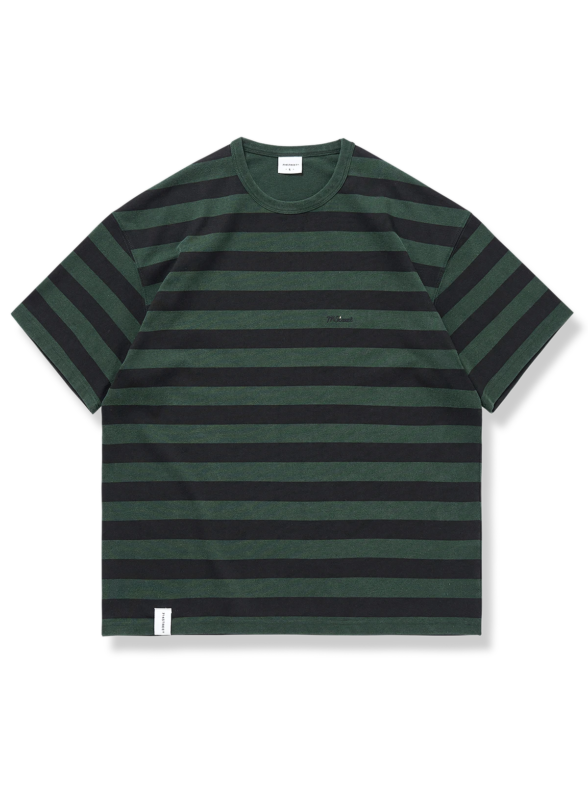 三色 ストライプ 半袖Tシャツ