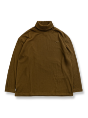 刺繍付き ハイネック 長袖Tシャツ