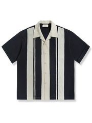 キューバカラー ストライップ アロハシャツ