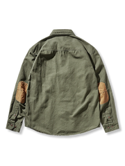 カラーブロックポケット  長袖シャツ