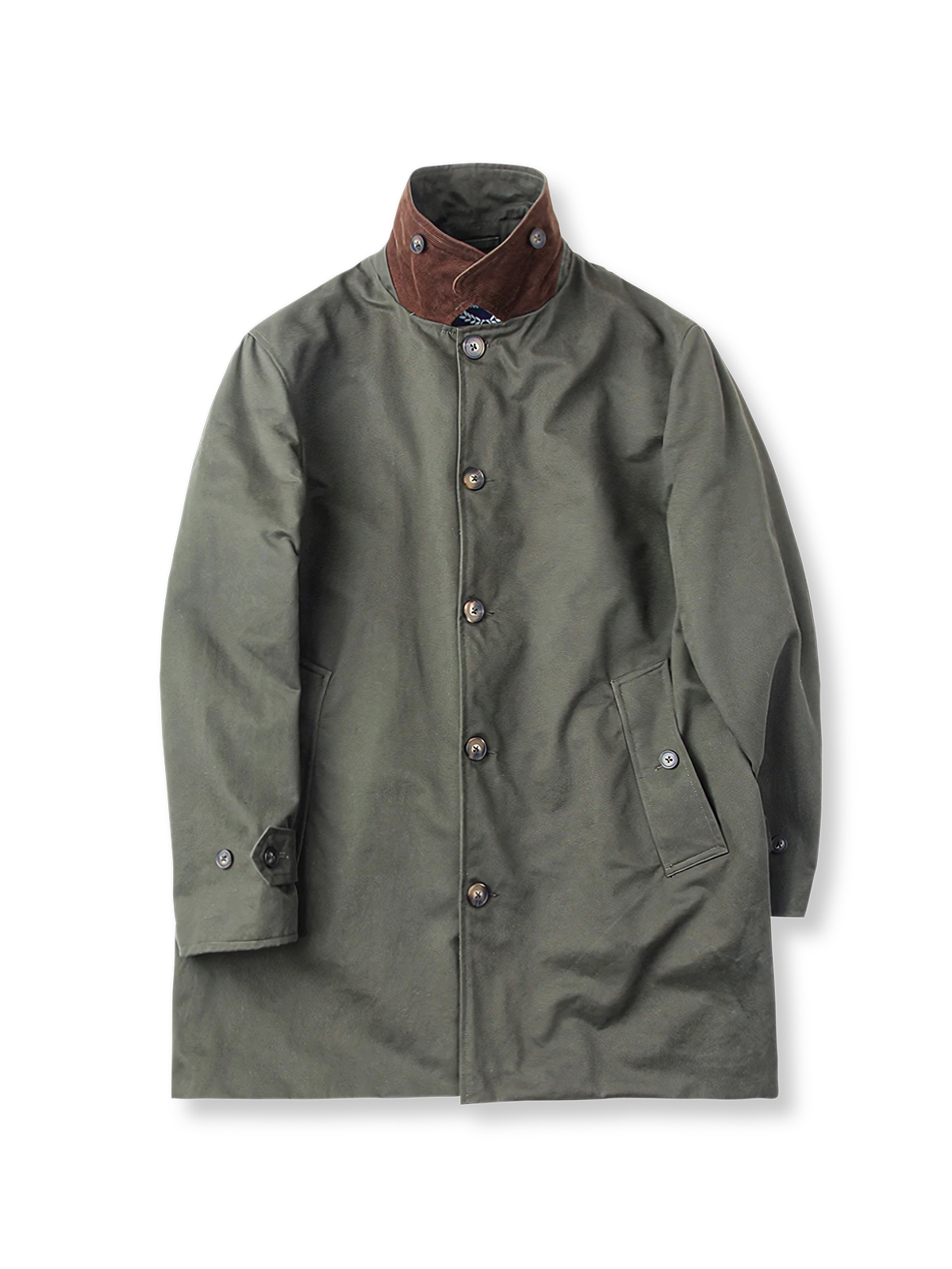 バルマーケン コーデュロイ シングル トレンチコート