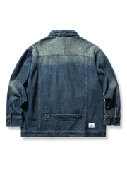 ウォッシュ加工 レトロ デニム ジャケット