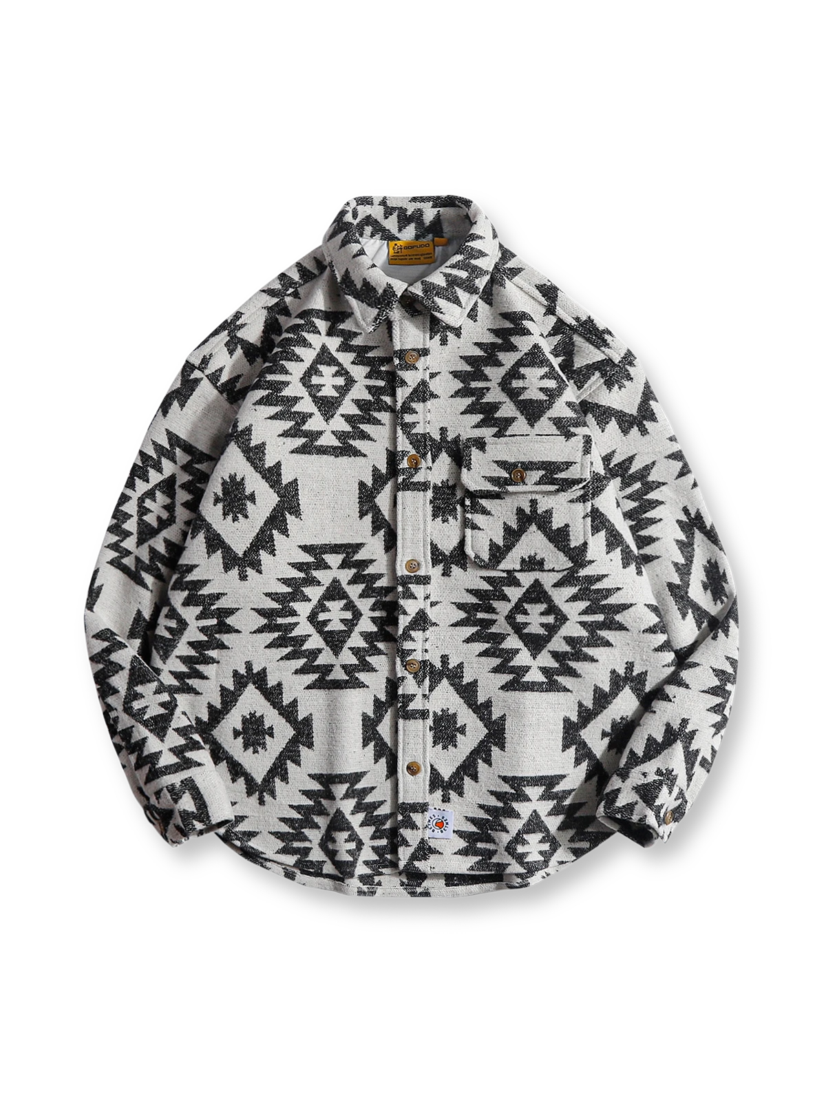 ナバホ  ウール混 ツイード オーバーシャツ