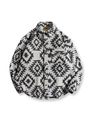 ナバホ  ウール混 ツイード オーバーシャツ