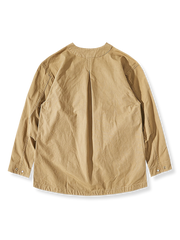 大型ポケット ノーカラー ジャケット