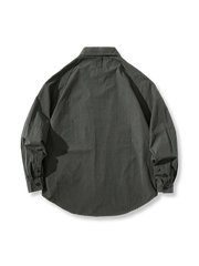 レトロ ジッパー付き ポケットシャツ