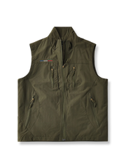 6色 刺繍入り スタンドカラー ベスト