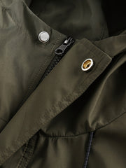 モノトーン・ジップ ポケット フードジャケット