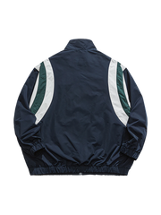 刺繍入りカラーブロックジャケット