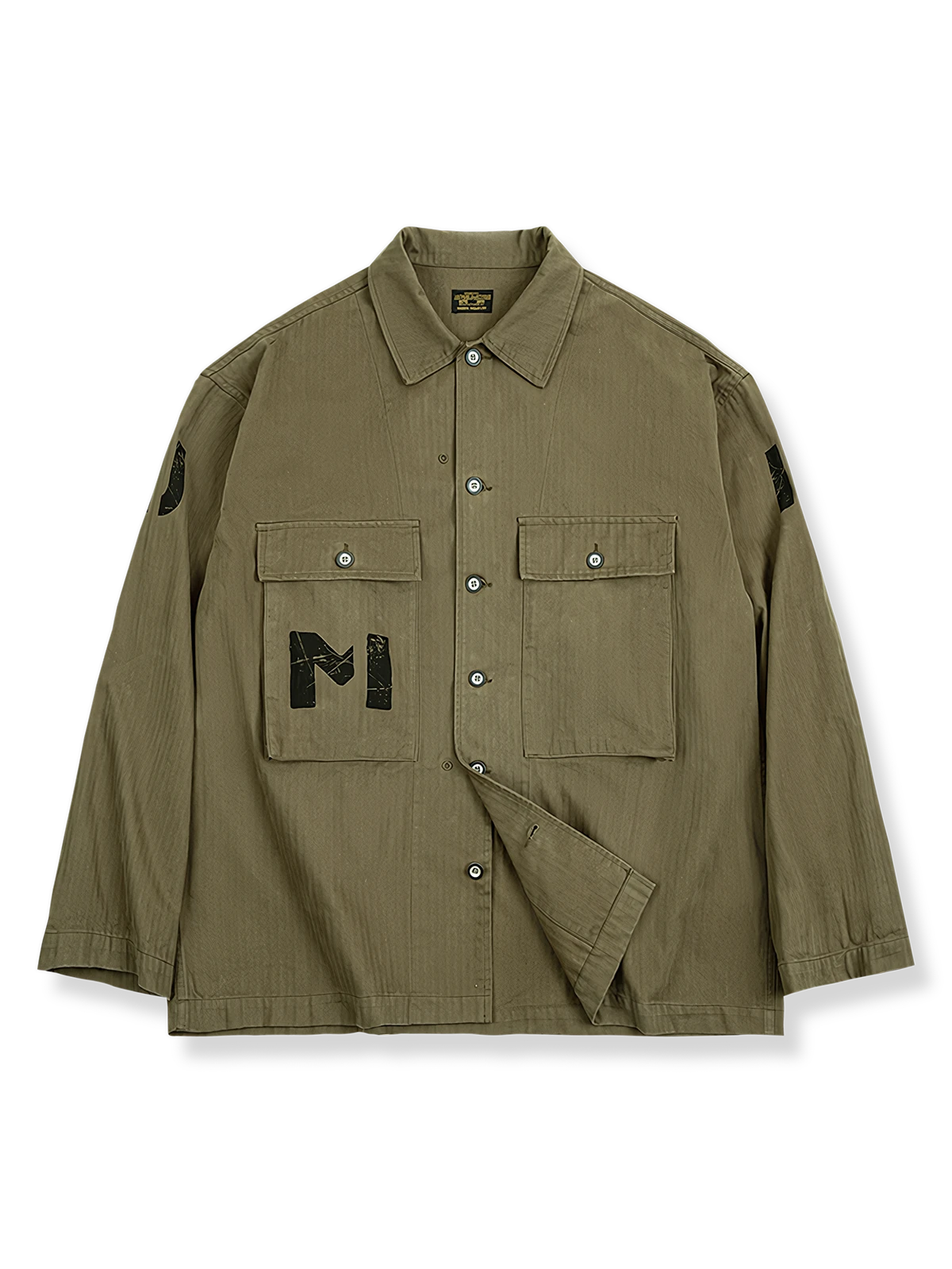 ミリタリー風 ヘリンボーン ワークジャケット