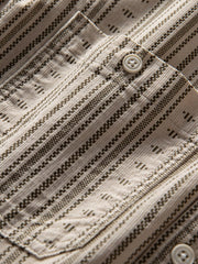 ストライプ コーデュロイ 長袖シャツ