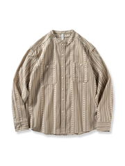 ストライプ コーデュロイ 長袖シャツ