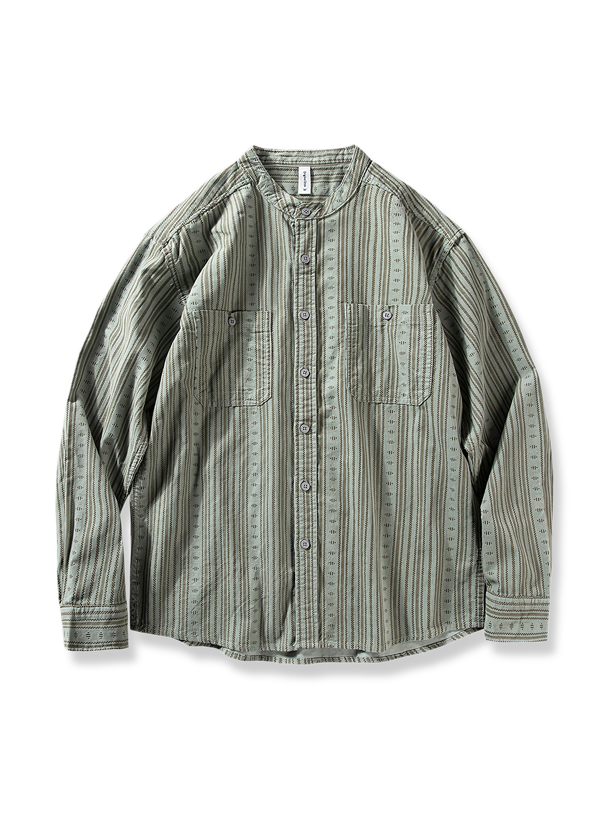 ストライプ コーデュロイ 長袖シャツ