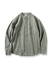 ストライプ コーデュロイ 長袖シャツ