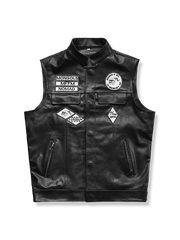 牛革素材 モンゴル バイクベスト