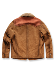 ウール襟 パッチワーク スエード レザージャケット