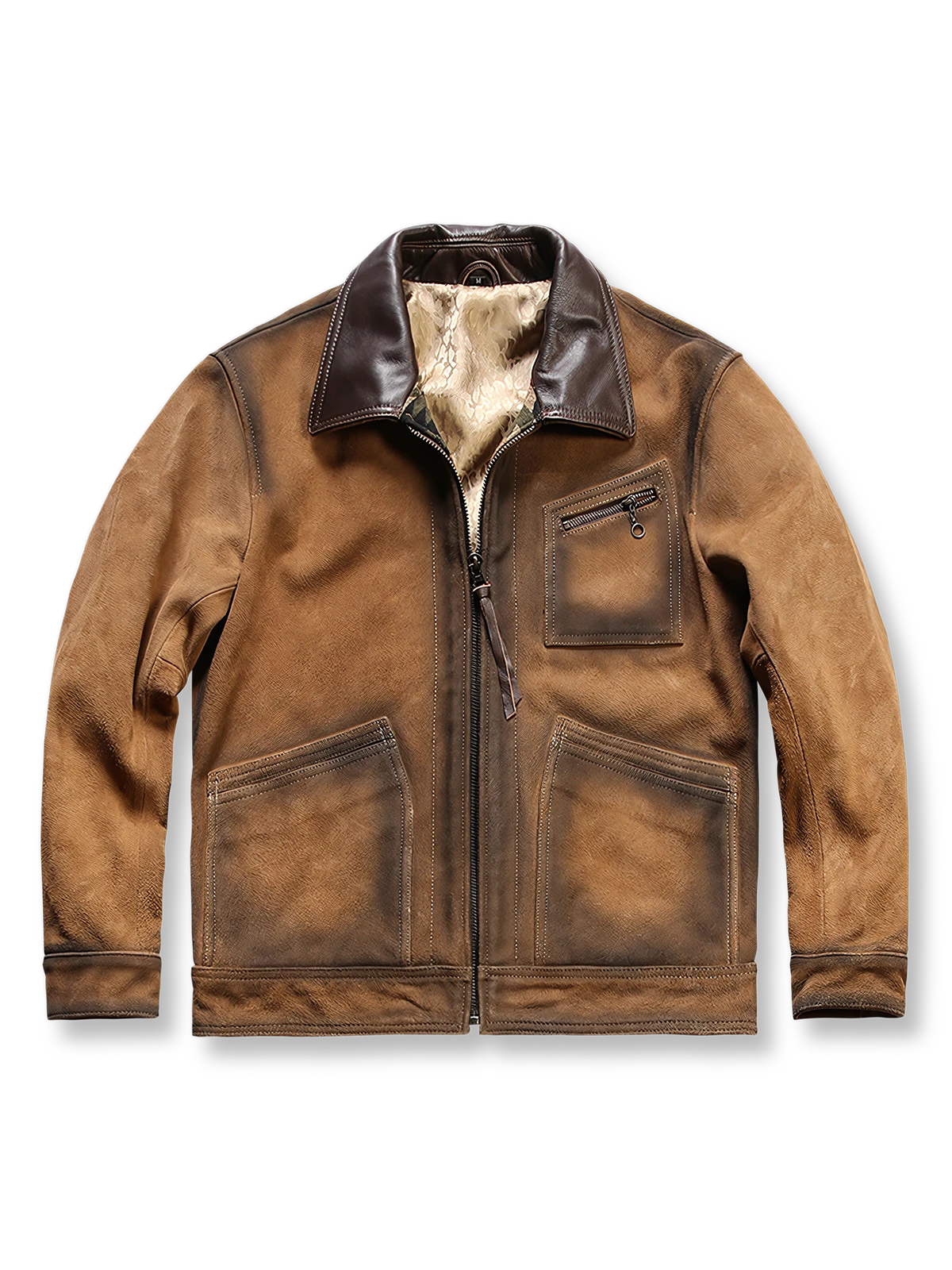 マルチポケット イエロー  レザージャケット