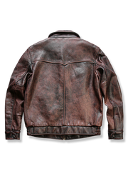 風合い 古着風 レザーライダージャケット