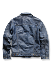 石磨き加工 牛革 レザージャケット