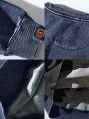 丸首 ウォッシュ加工 スウェット