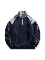 2色  フリース ハーフジップ スウェット