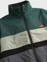 裏ボアフリース カラーブロックジャケット