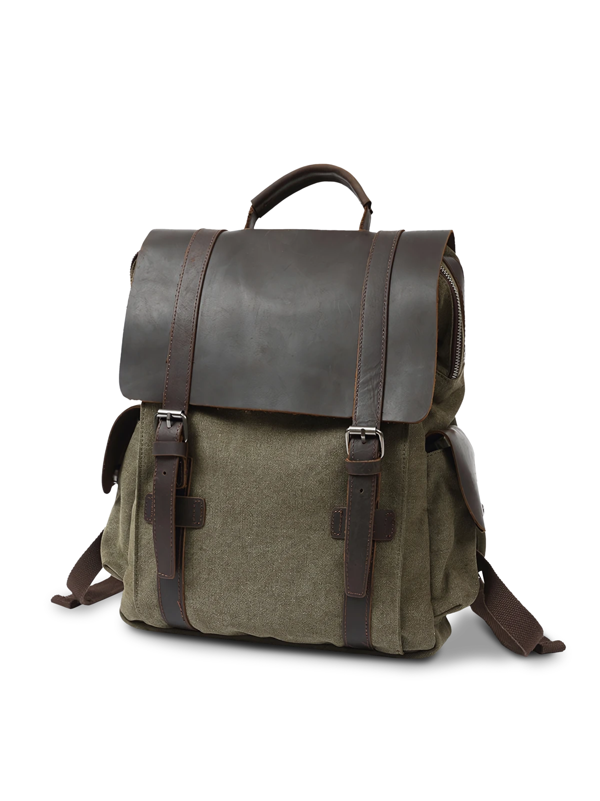 5色 キャンバスレザー混合 バックパック