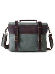 ダブルポケットキャンバスレザーカジュアルバイクバッグ