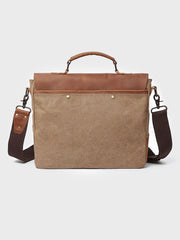 レザー＆キャンバス メッセンジャーバッグ