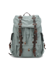 大容量キャンバスと本革のコンビネーション登山リュックサック