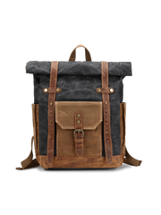 オイルワックスキャンバスx牛革　防水加工 リュックバック